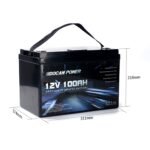 Docan 12V 100Ah LiFePO4 Battery Pack – 1280Wh, Bluetooth BMS - Image 2