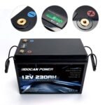 Docan 12V 230Ah Solar LiFePO4 Battery Pack with Bluetooth BMS & LCD Display - Image 2